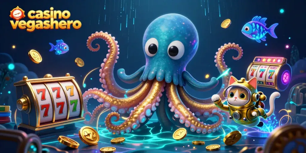 Experience thrilling slots at casino vegashero with a vibrant kraken and deep-sea adventure.