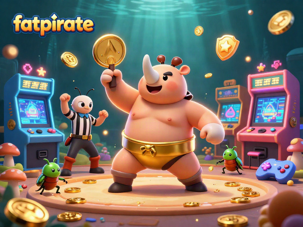 Experience exhilarating gameplay with fatpirate in a vibrant, detailed 3D casino scene featuring exciting game elements.