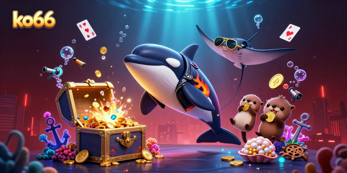 Experience the thrill of ko66 casino gaming amid vibrant underwater treasures and dynamic characters!