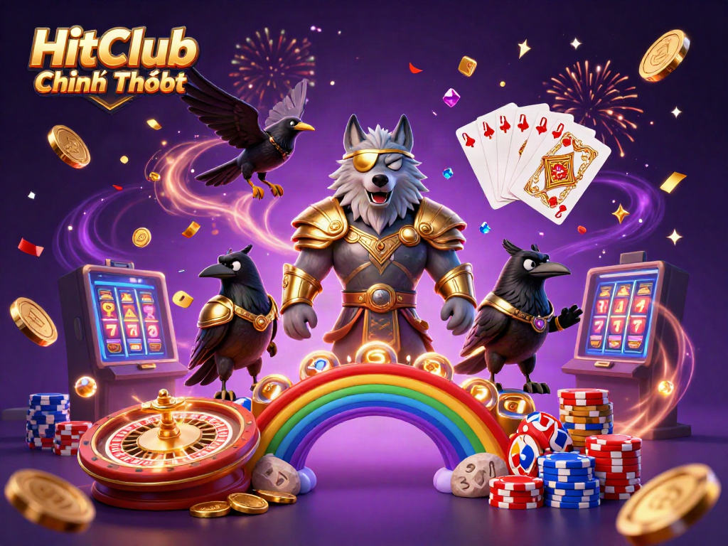 Experience excitement with HitClub Chính Thức as Odin, his ravens, and dazzling casino elements dazzle players.