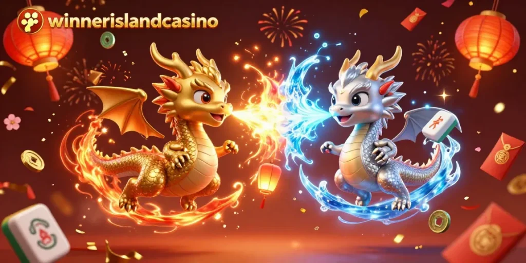 Experience excitement at winnerislandcasino with mythical dragons and festive gaming elements!